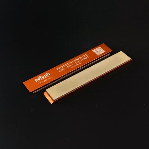 PREMIUM BRONZE (CBN) whetstones on sharpening blanks 160*25*7, 1100 GRIT | 20/14 µm