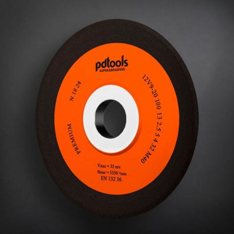 Grinding wheel 12V9-20 PREMIUM for sharpening 100*13*2.3*4*32