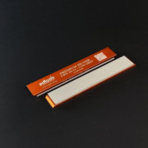 PREMIUM SILVER (CBN) whetstones on sharpening blanks 160*25*7, 1100 GRIT | 20/14 µm