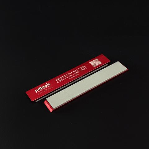 PREMIUM SILVER (CBN) whetstones on sharpening blanks 160*25*7, 550 GRIT | 40/28 µm